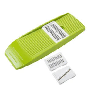 mandoline coupe-légumes inox avec 3 lames interchangeables tranches et julienne